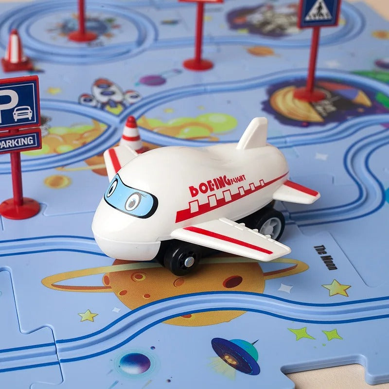 circuit-voiture-enfant-puzzle-avion-espace