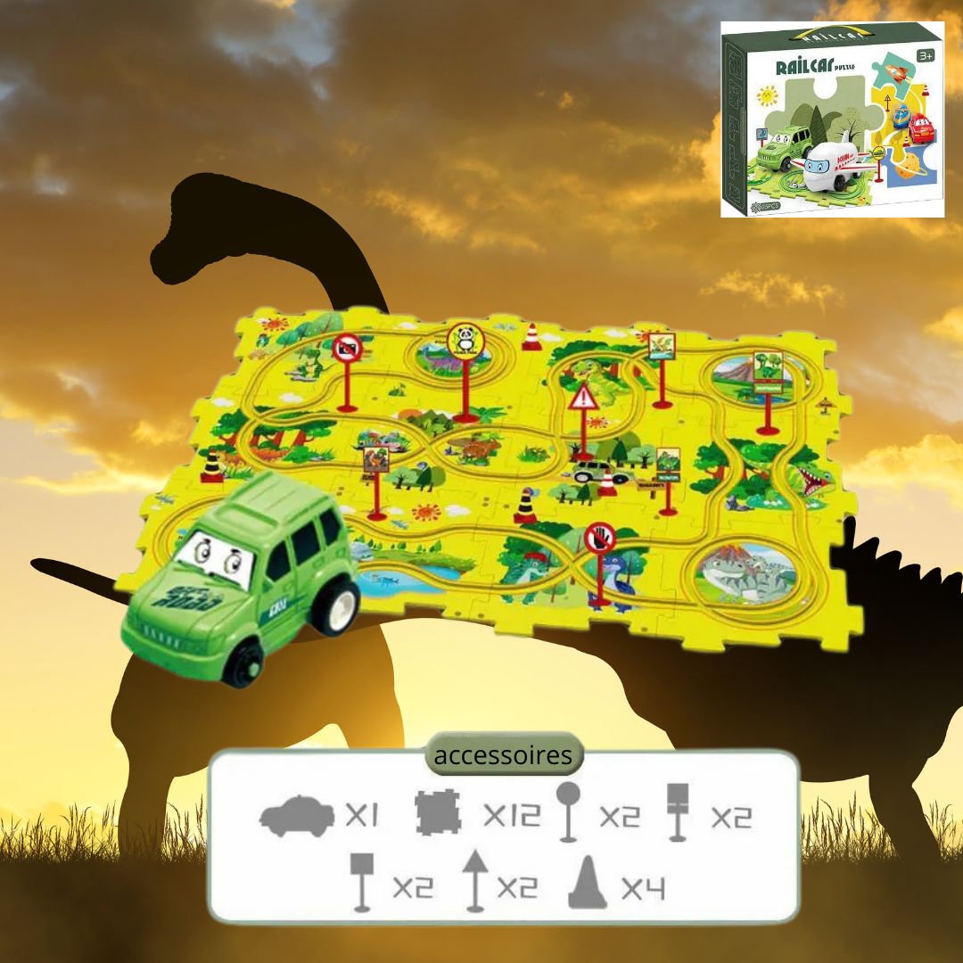 circuit-voiture-enfant-puzzle-dinosaure